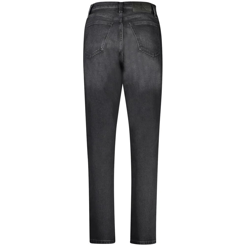 Calvin Klein Black Cotton Mom Jeans
