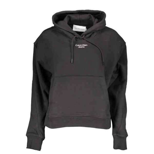 Calvin Klein Black Cotton Women Sweatshirt