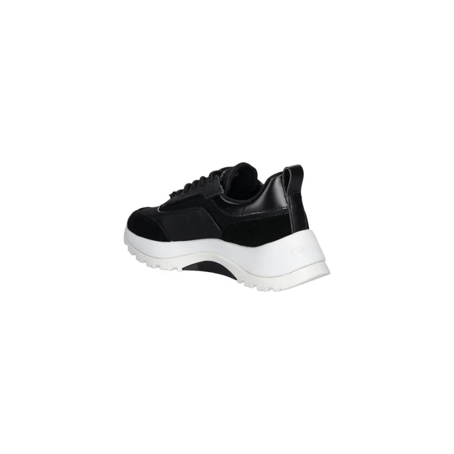 Calvin Klein Black Leather Athletic Sneakers
