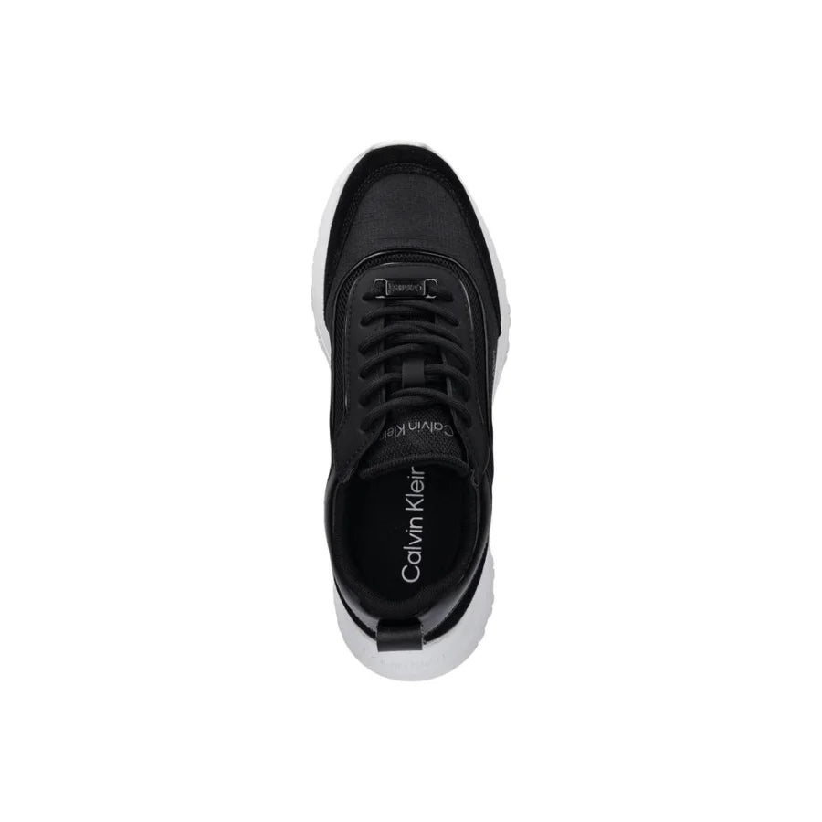 Calvin Klein Black Leather Athletic Sneakers