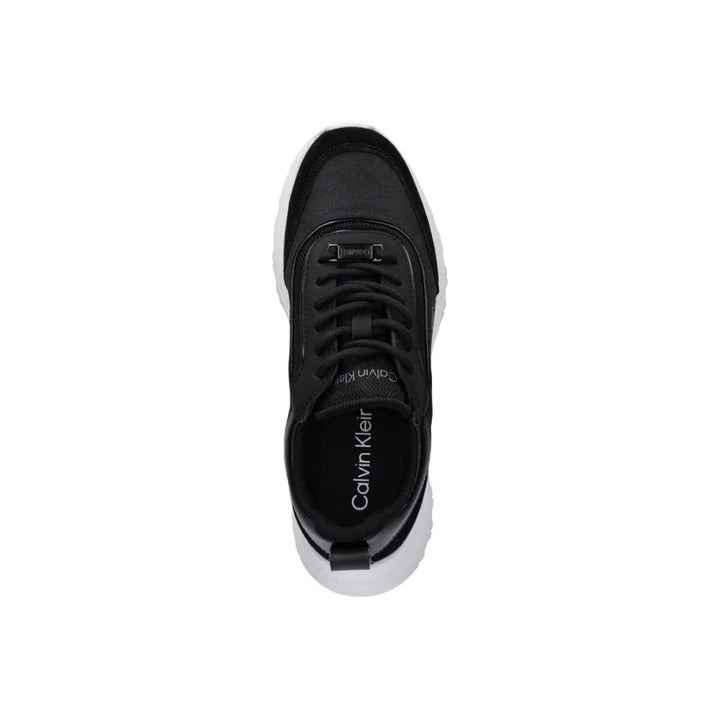 Calvin Klein Black Leather Athletic Sneakers