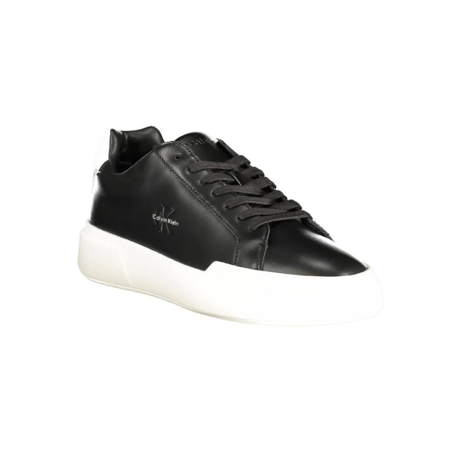 Calvin Klein Black Leather Men Sneaker