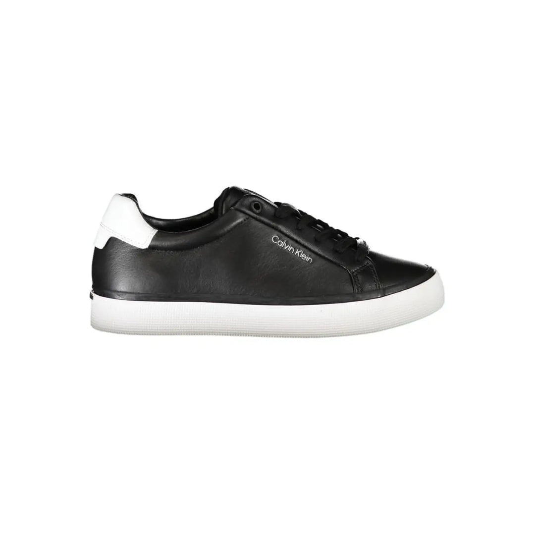 Calvin Klein Black Leather Women Sneaker
