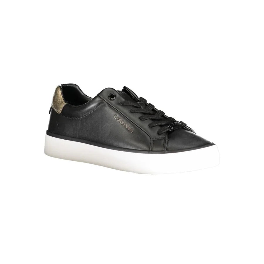 Calvin Klein Black Leather Women Sneaker