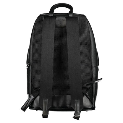 Calvin Klein Black Polyester Backpack with Laptop Compartment