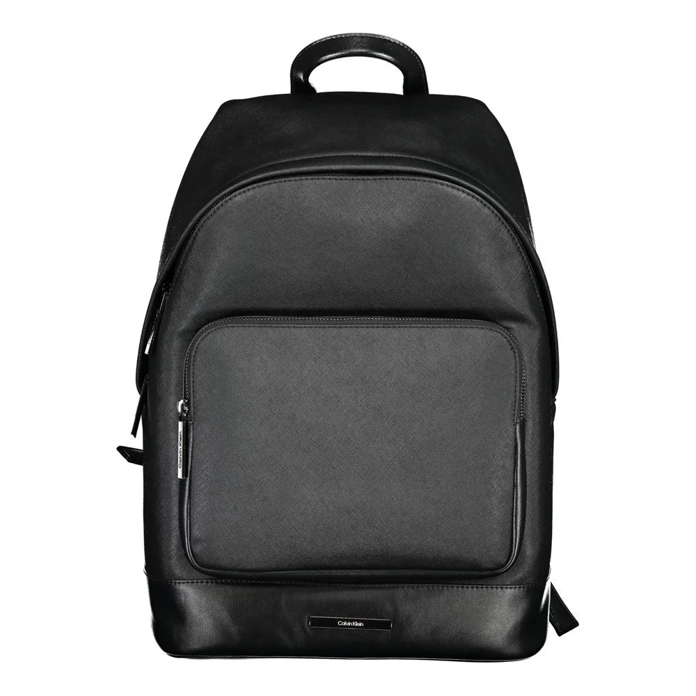 Calvin Klein Black Polyester Backpack with Laptop Compartment