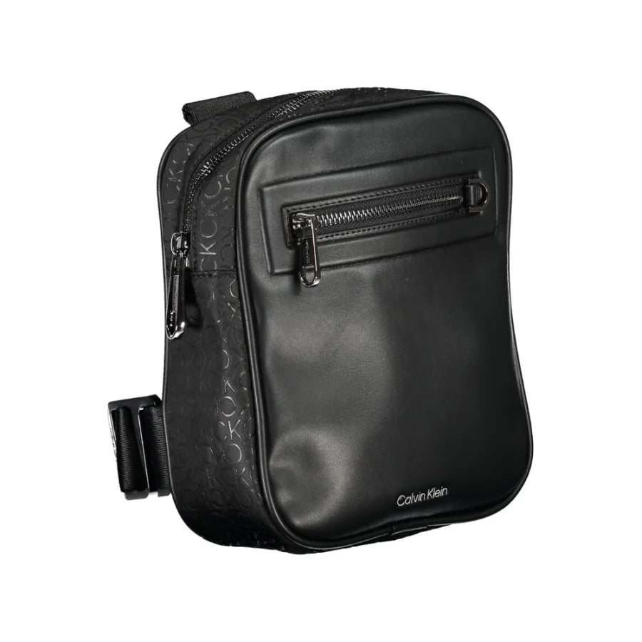 Calvin Klein Black Polyester Men Shoulder Bag