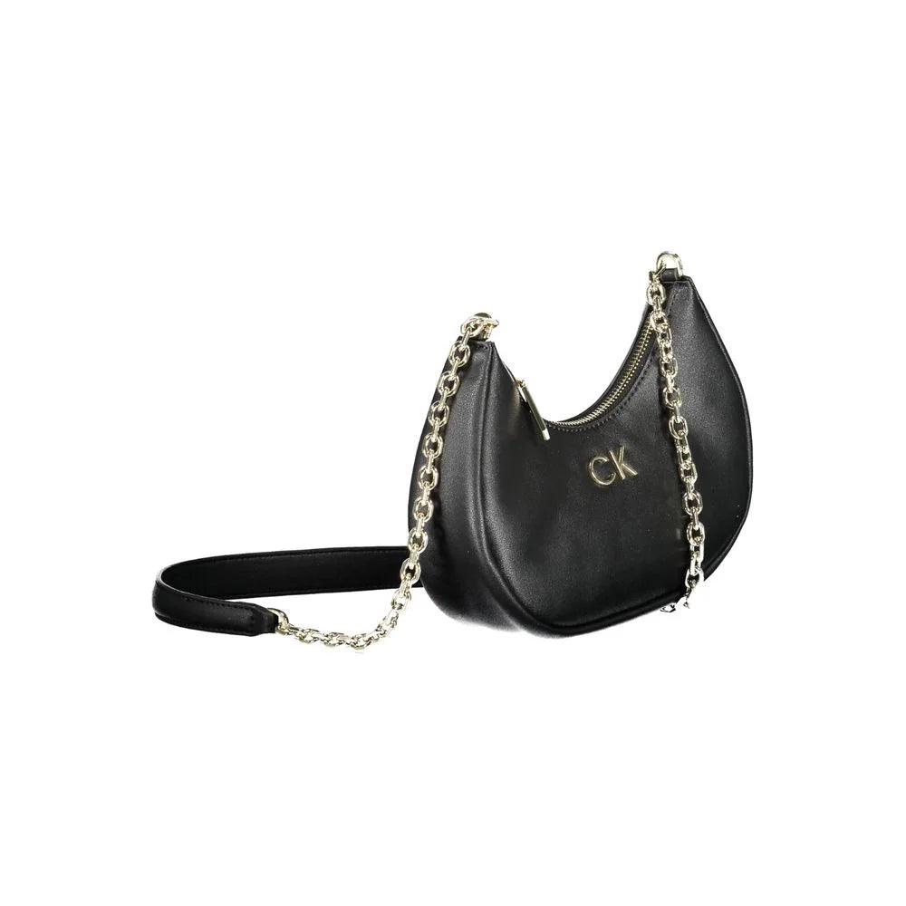 Calvin Klein Black Polyester Women Shoulder Bag