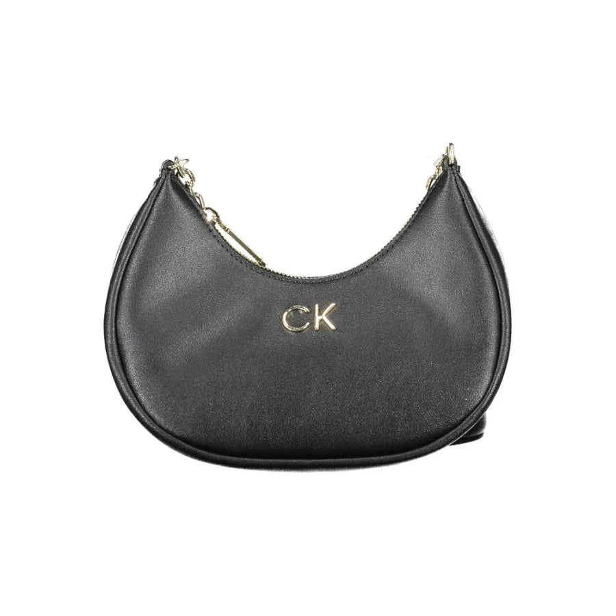 Calvin Klein Black Polyester Women Shoulder Bag