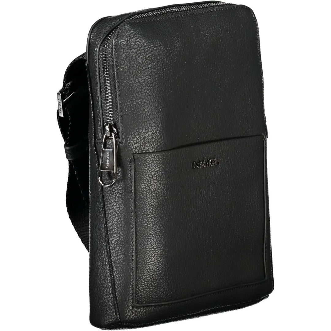 Calvin Klein Black Polyurethane Men’s Shoulder Bag