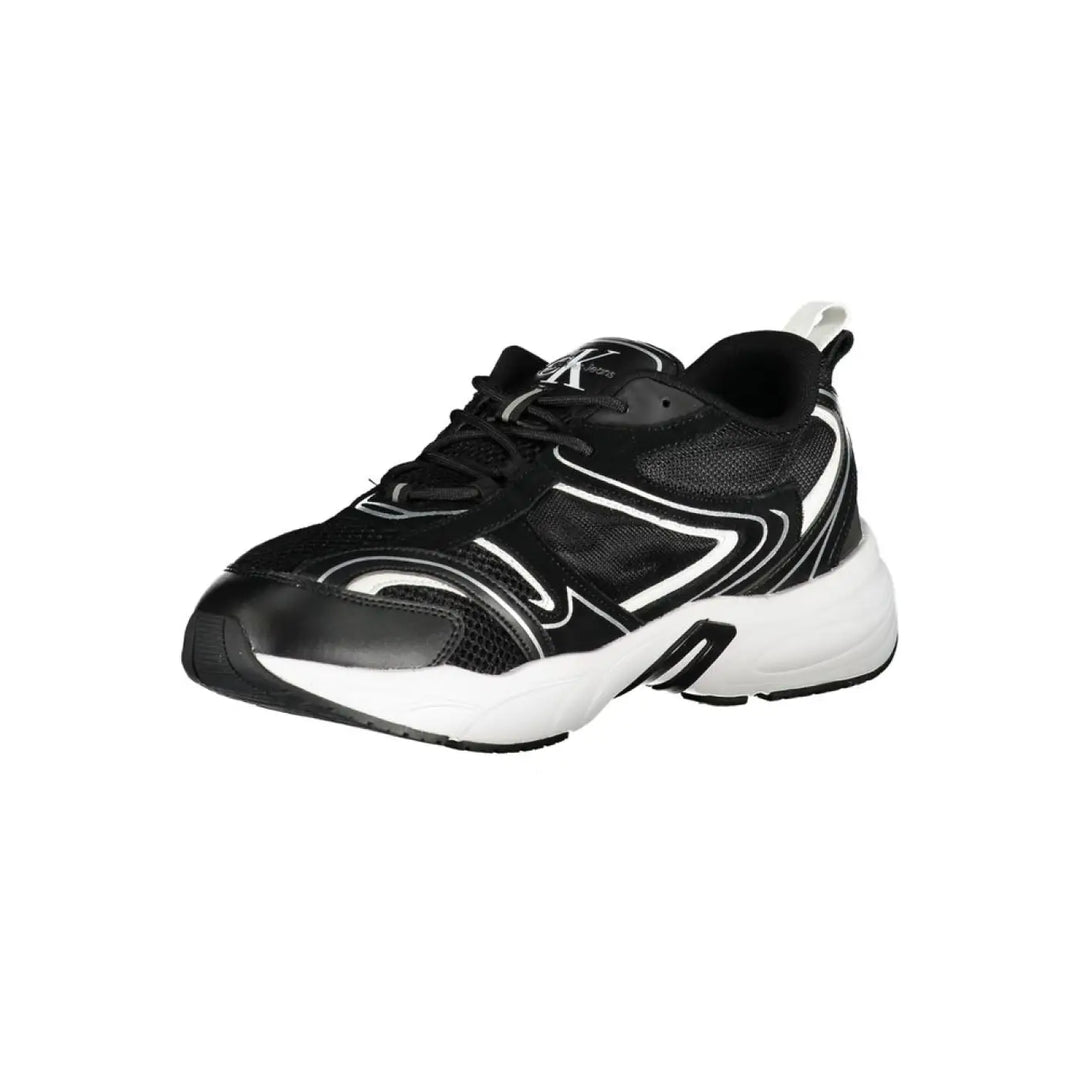 Calvin Klein Black Polyurethane Men’s Sneaker