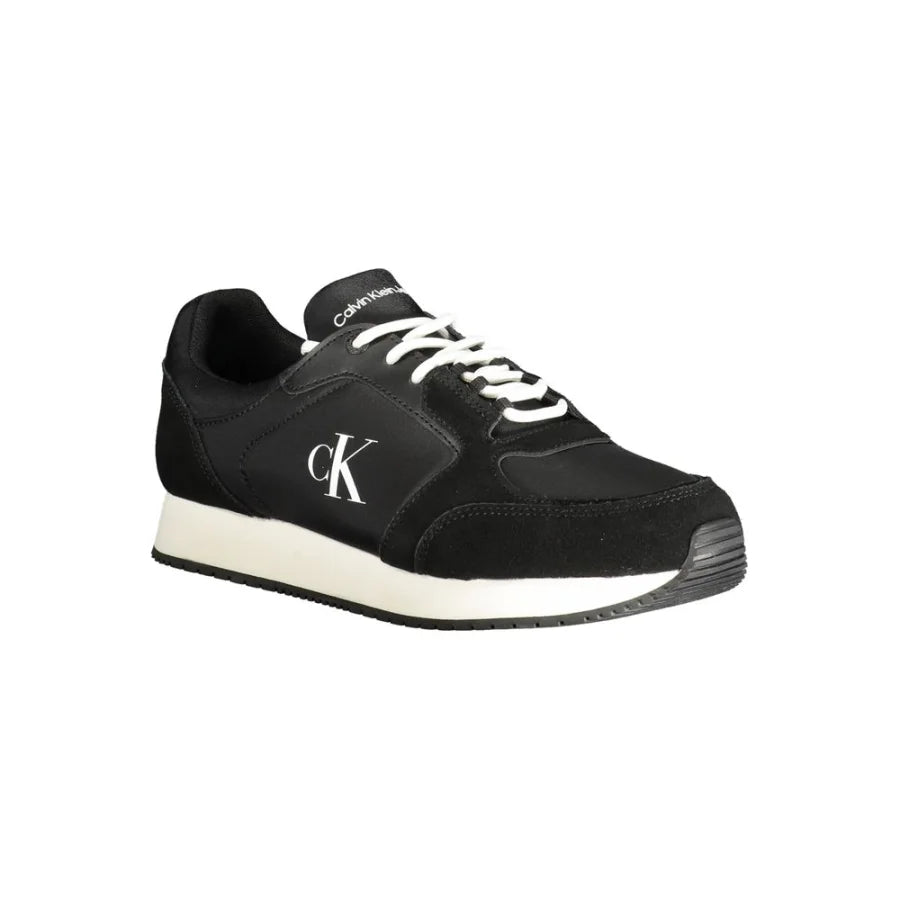 Calvin Klein Black Polyurethane Men’s Sneaker