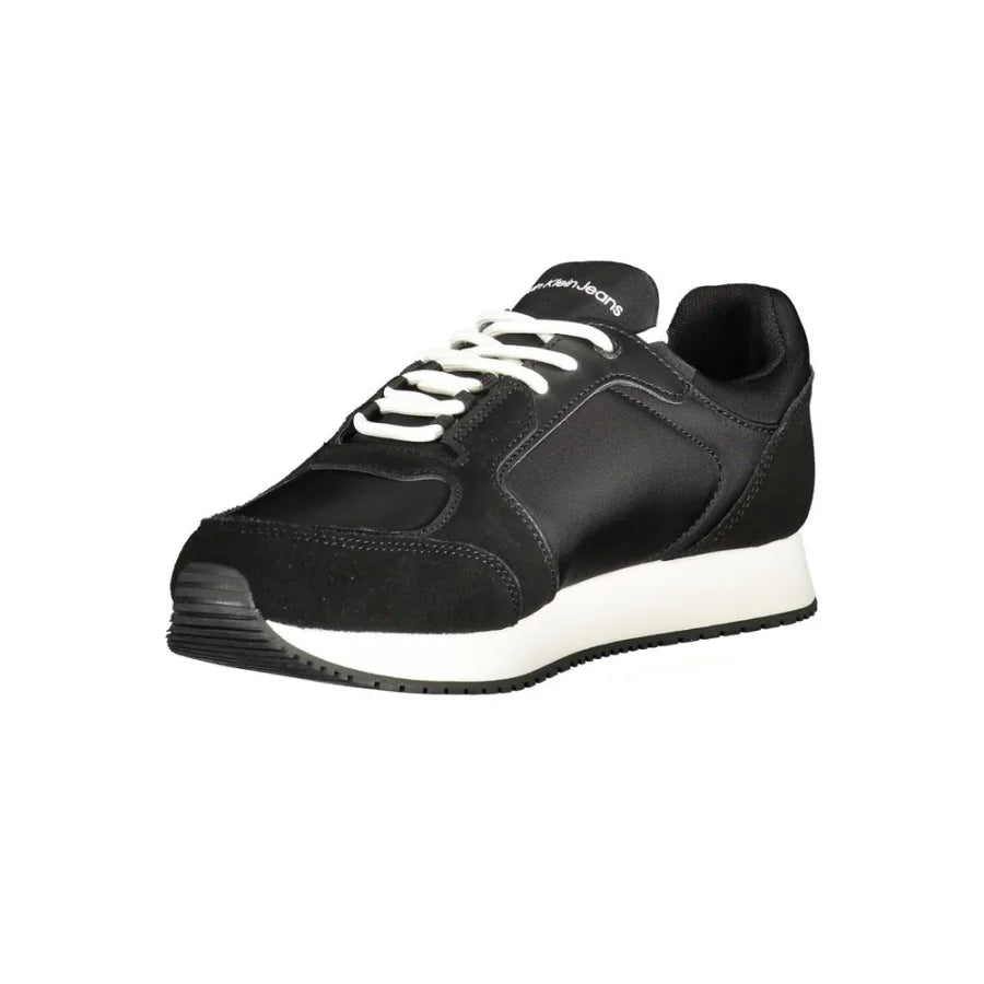 Calvin Klein Black Polyurethane Men’s Sneaker