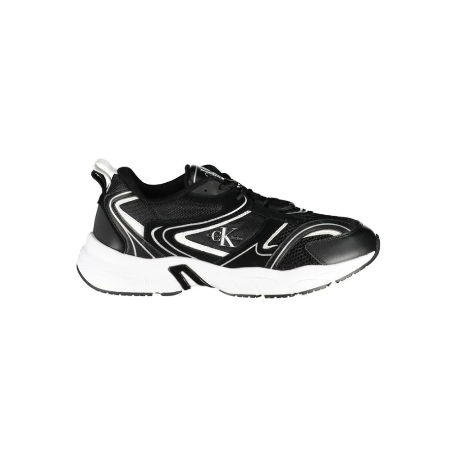 Calvin Klein Black Polyurethane Men’s Sneaker