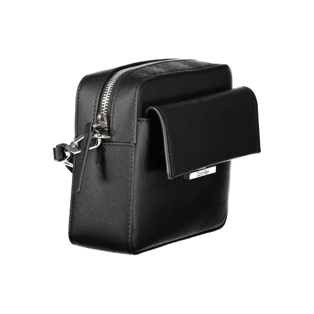 Calvin Klein Black Polyurethane Women’s Shoulder Bag