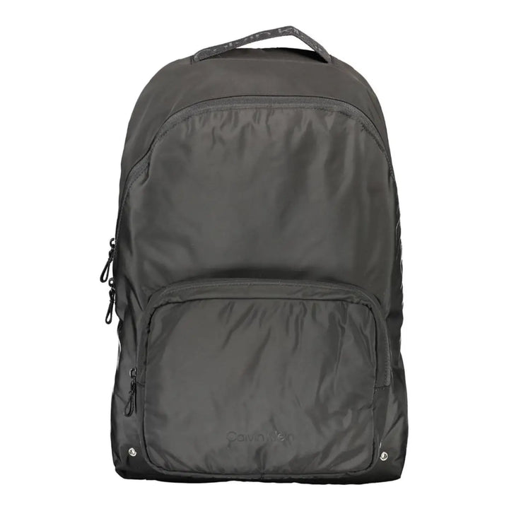 Calvin Klein Black Recycled Polyester Men Backpack