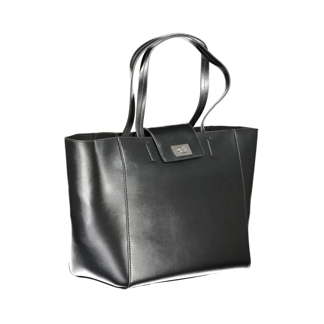 Calvin Klein Black Recycled Polyester Women Handbag