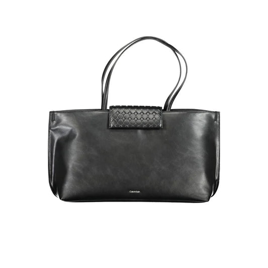 Calvin Klein Black Shoulder Bag with Adjustable Handle and Document Pocket