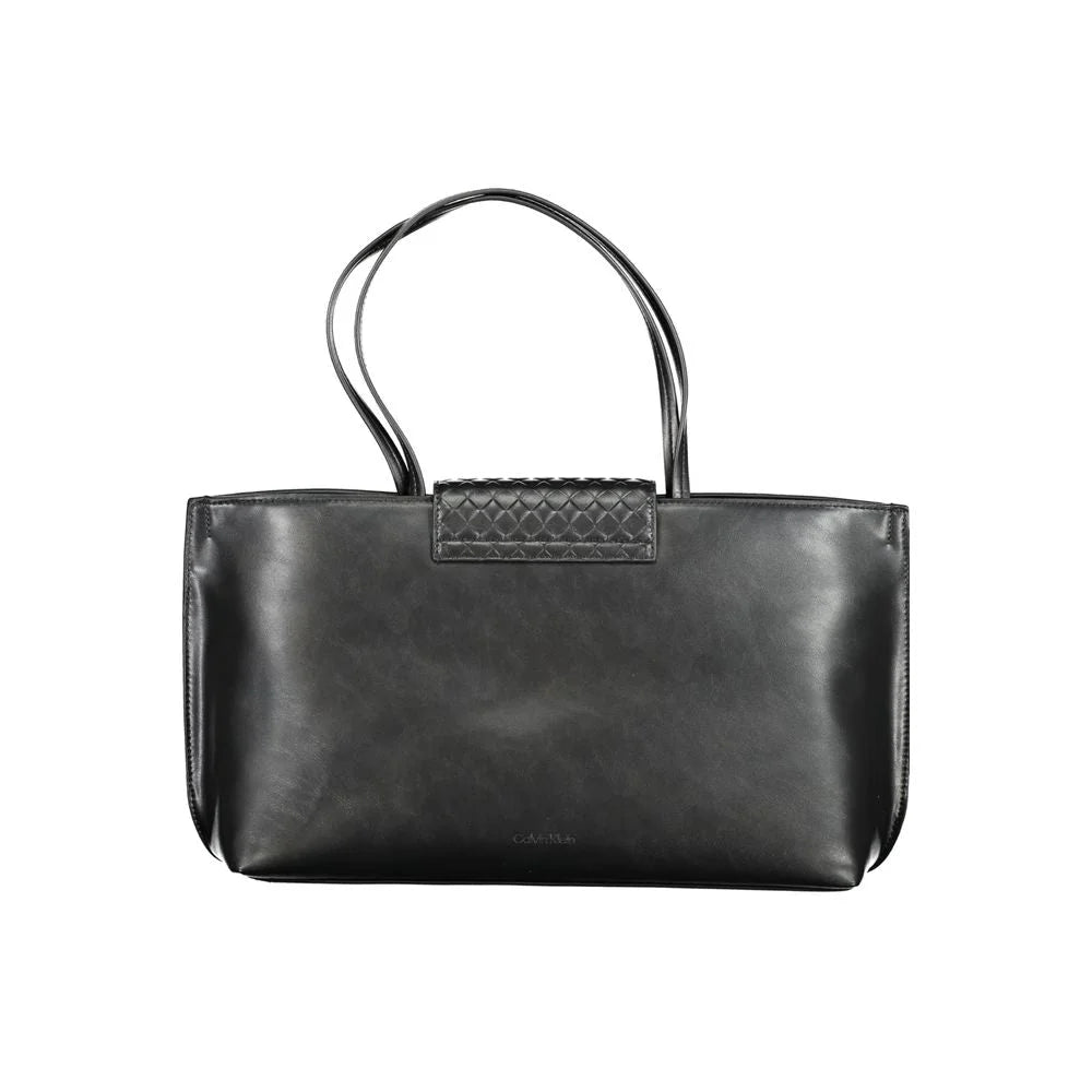 Calvin Klein Black Shoulder Bag with Adjustable Handle and Document Pocket