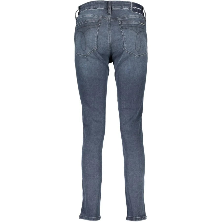 Calvin Klein Blu Cotton Women Skinny Jean