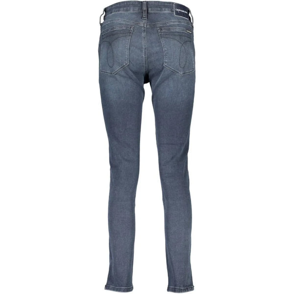 Calvin Klein Blu Cotton Women Skinny Jean