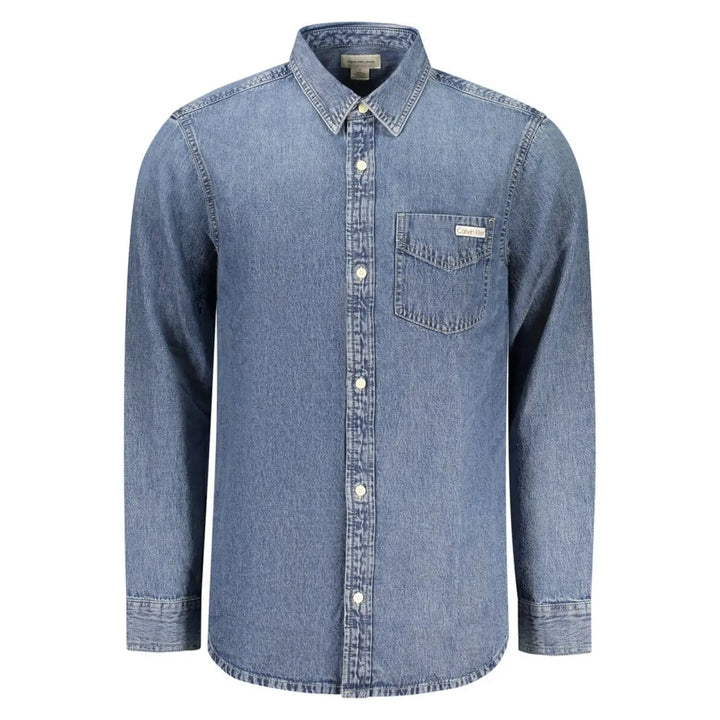 Calvin Klein Blue Cotton Men’s Shirt