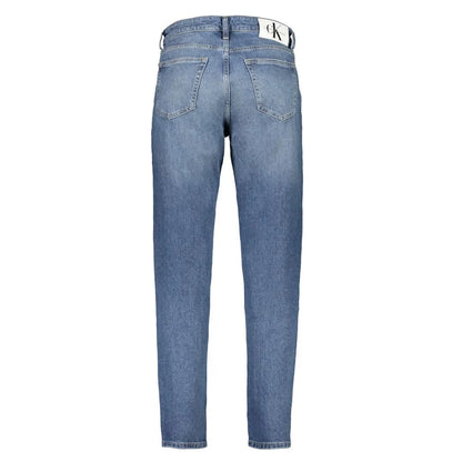 Calvin Klein Blue Cotton Tapered Jeans