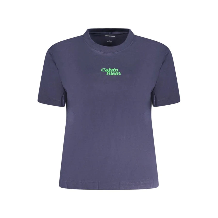 Calvin Klein Blue Cotton Women T-Shirt