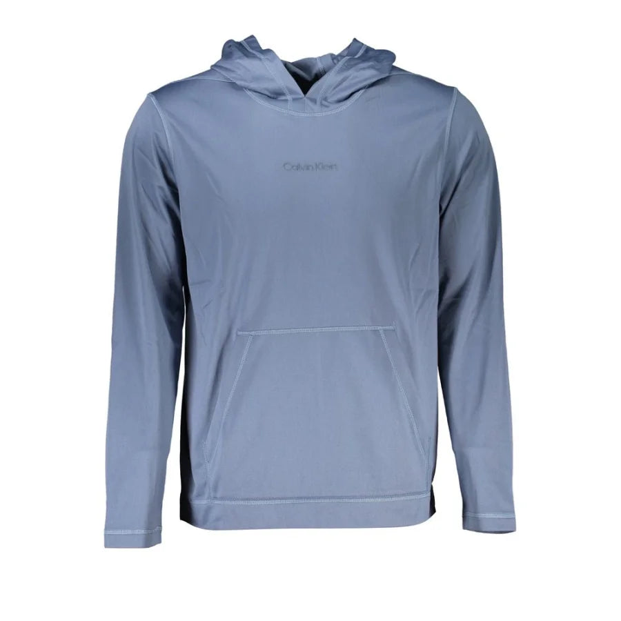 Calvin Klein Blue Polyester Men’s Hooded Sweater