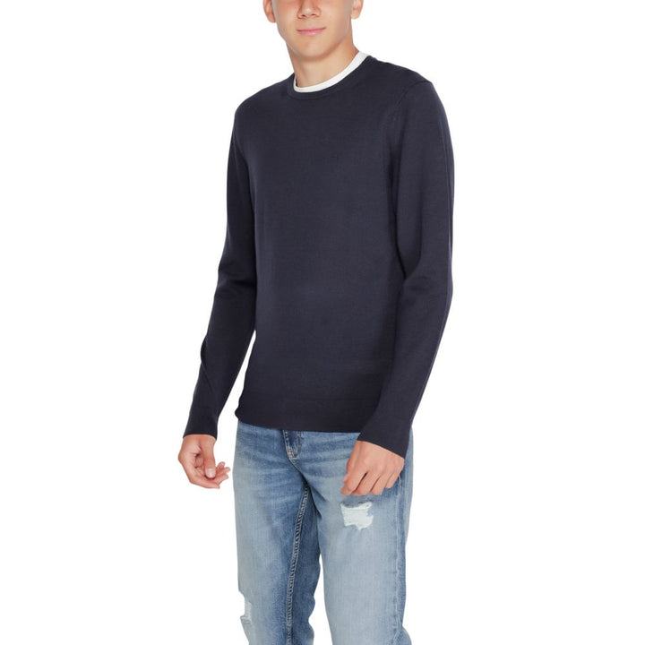 Calvin Klein Blue Recycled Wool Sweatshirt