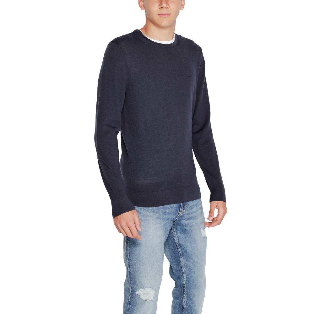 Calvin Klein Blue Recycled Wool Sweatshirt