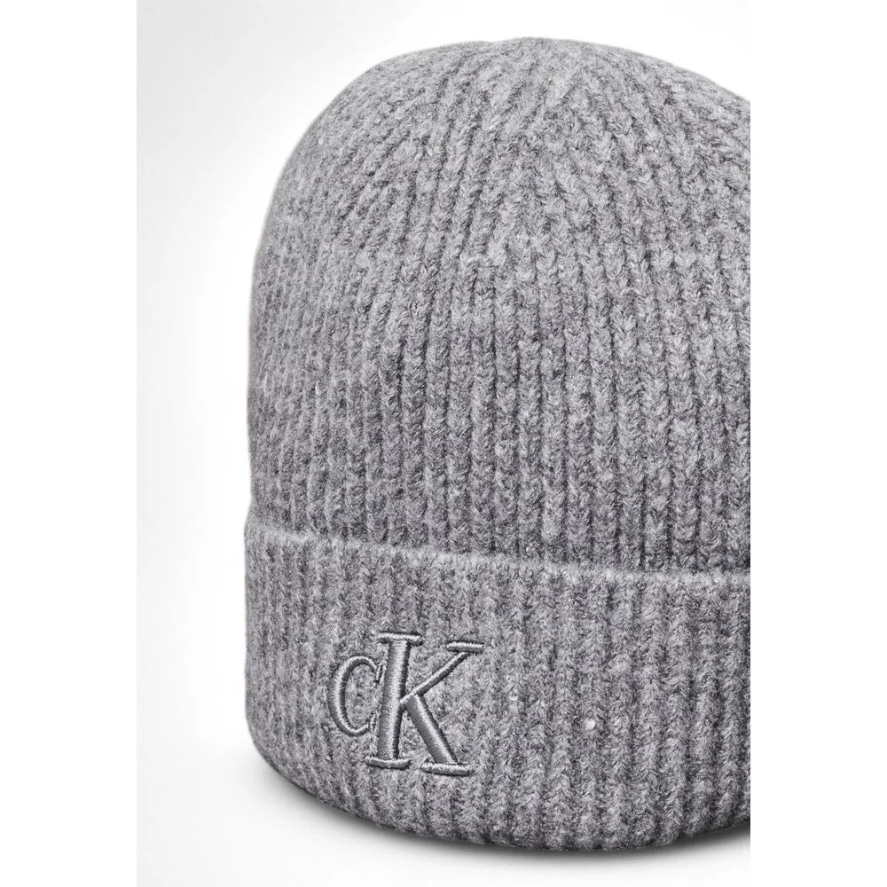 Calvin Klein Gray Marabou Cap (Baseball Hat)