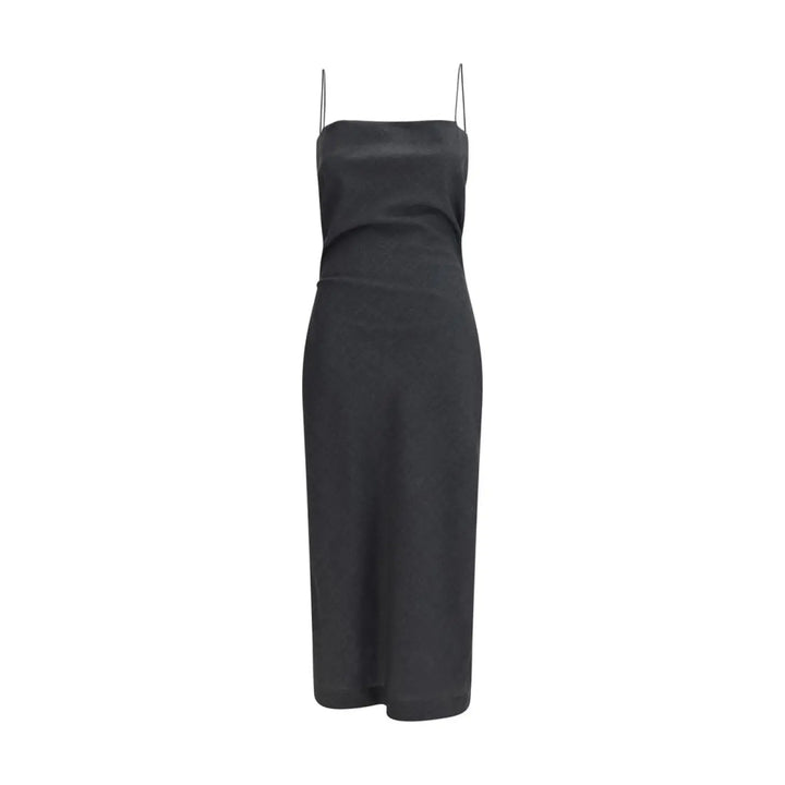 Calvin Klein Gray Wool Oves Aries Cocktail Dress