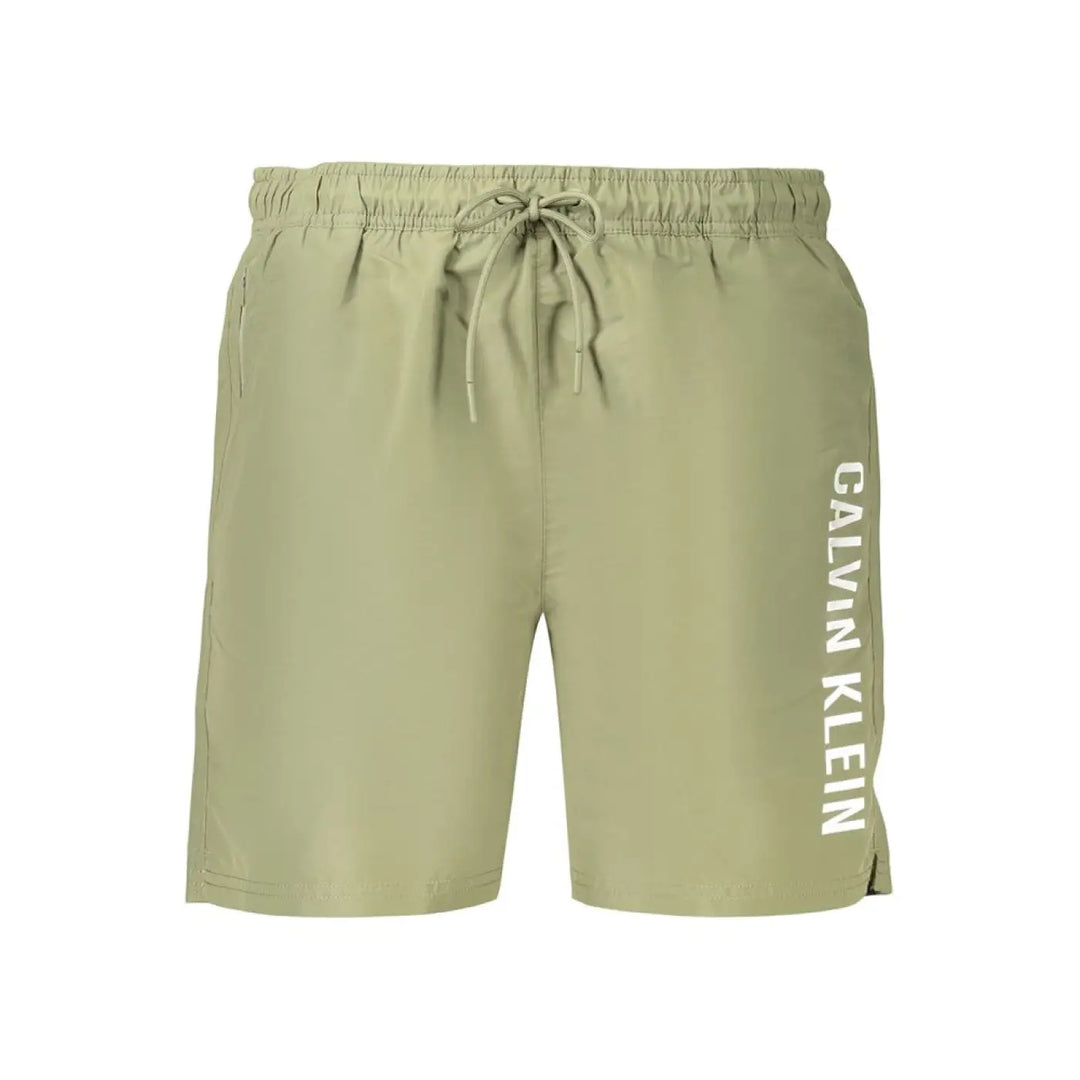 Calvin Klein Green Polyester Men’s Swim Shorts