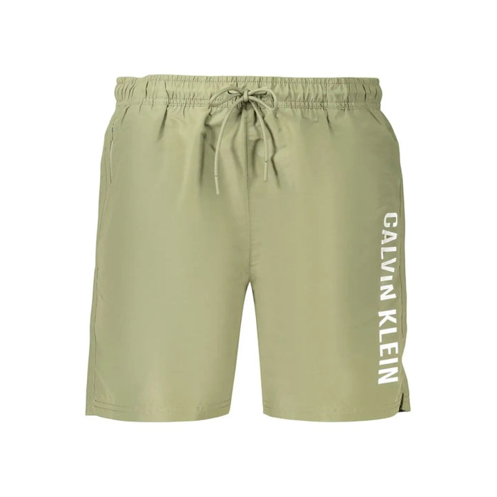 Calvin Klein Green Polyester Men’s Swim Shorts