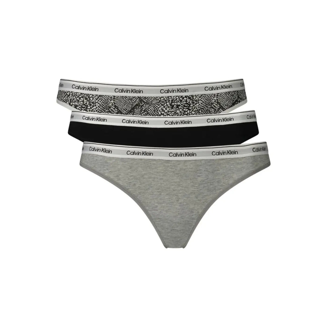 Calvin Klein Grey Cotton Womens Thong