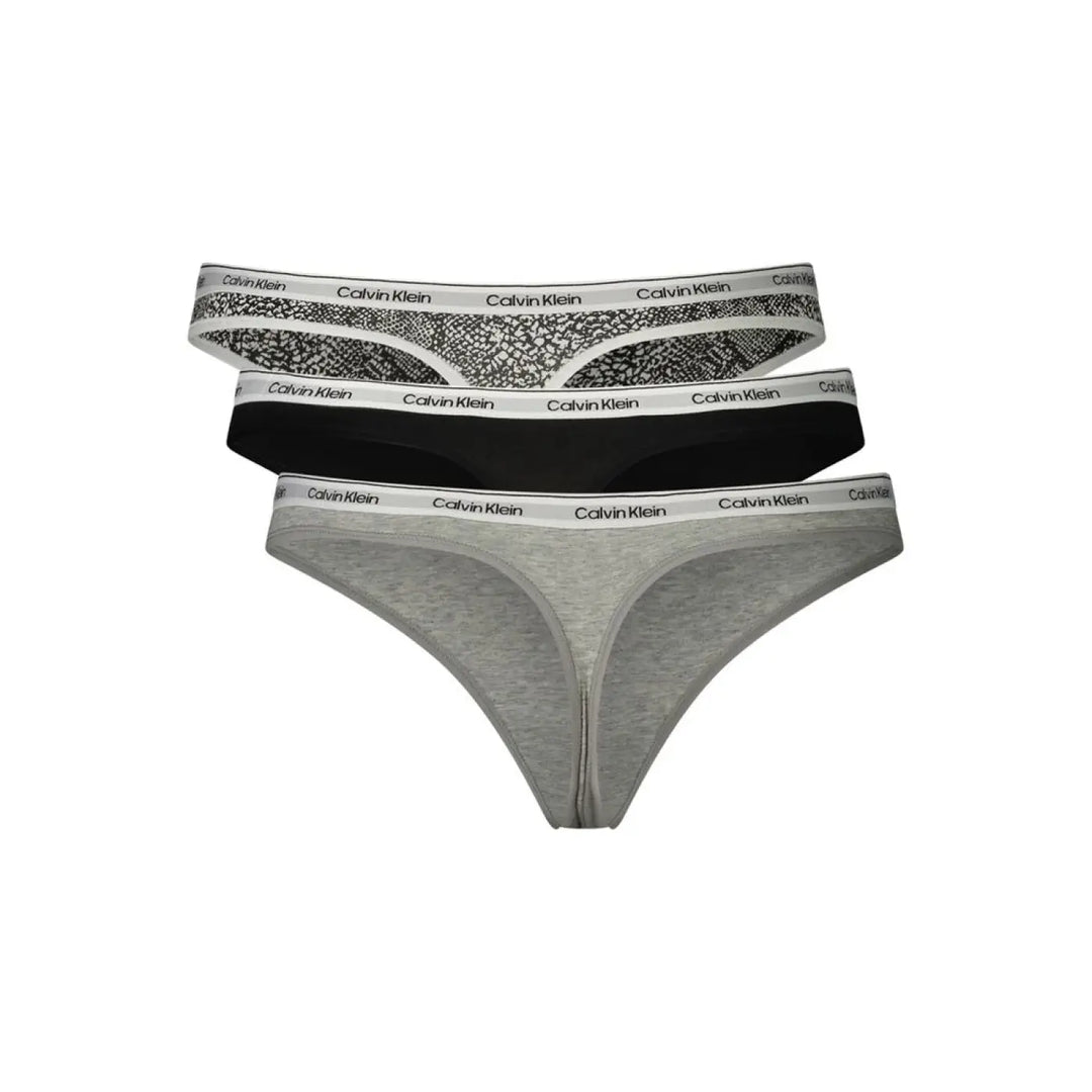 Calvin Klein Grey Cotton Womens Thong