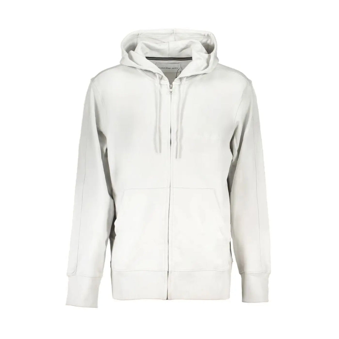 Calvin Klein Grigio Cotton Men Sweatshirt