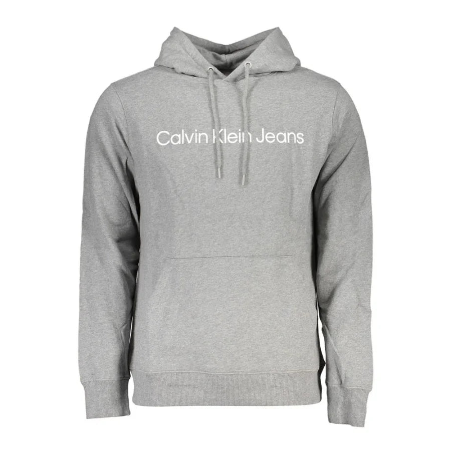 Calvin Klein Grigio Cotton Men’s Sweatshirt