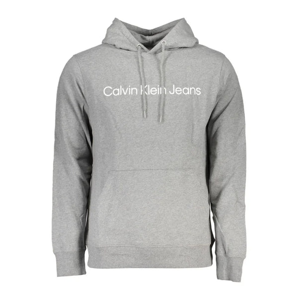 Calvin Klein Grigio Cotton Men’s Sweatshirt