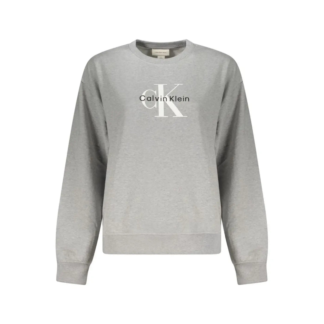Calvin Klein Grigio Cotton Women Sweatshirt