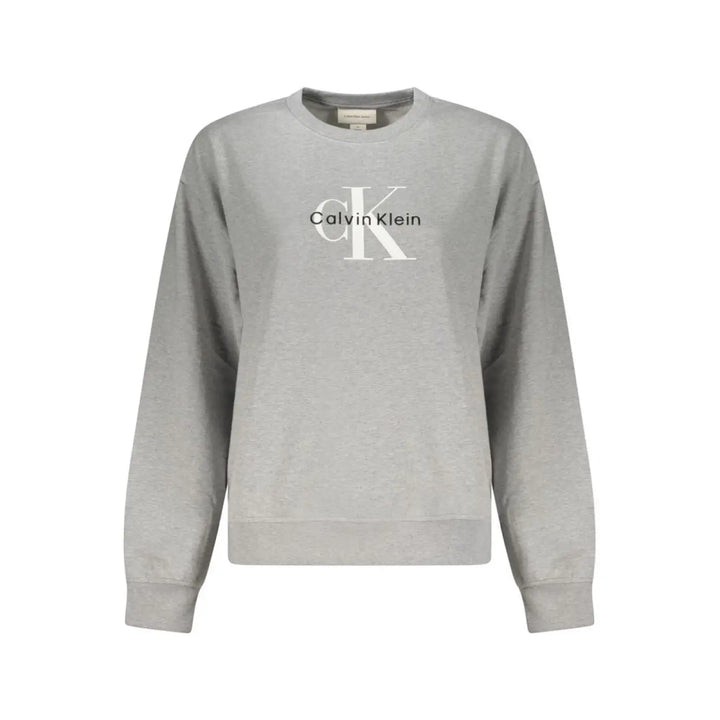 Calvin Klein Grigio Cotton Women Sweatshirt
