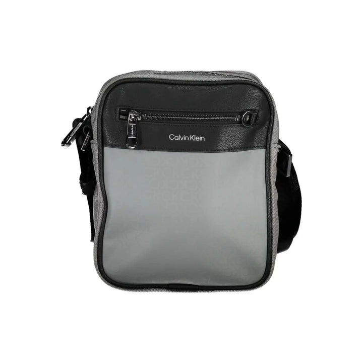 Calvin Klein Grigio Polyester Men Shoulder Bag