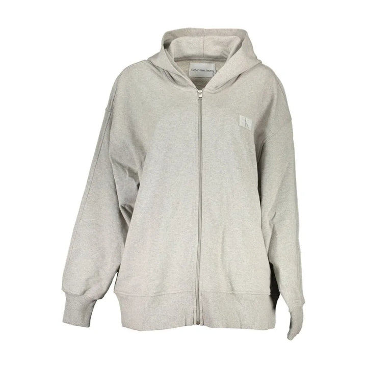 Calvin Klein Grigio Recycled Cotton Donna Felpa