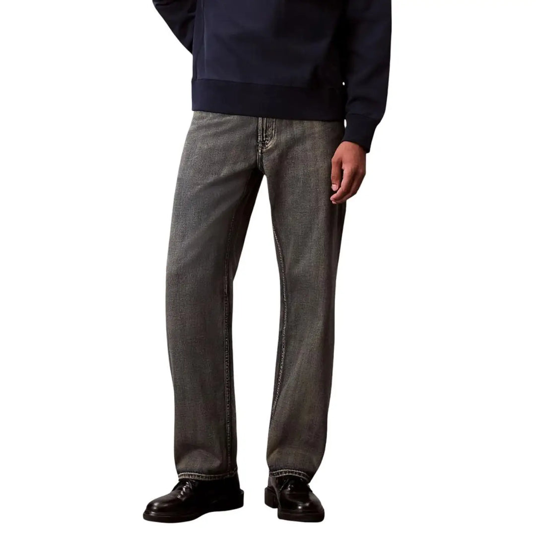 Calvin Klein Jeans Beige Cotton Relaxed Fit