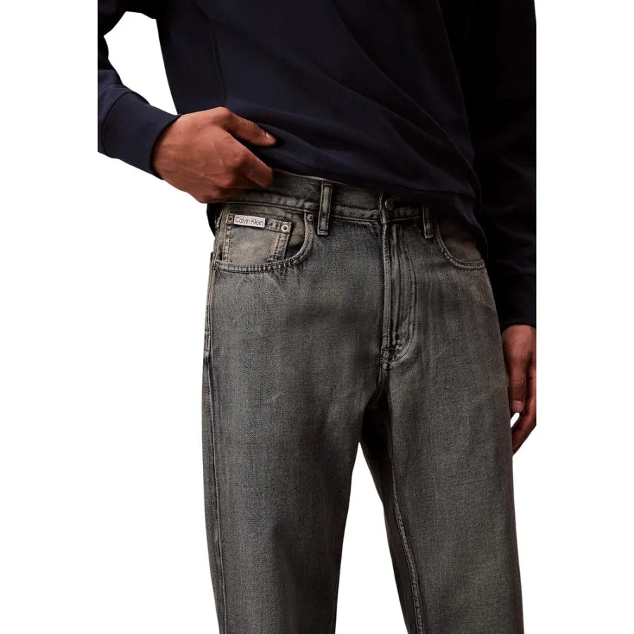 Calvin Klein Jeans Beige Cotton Relaxed Fit