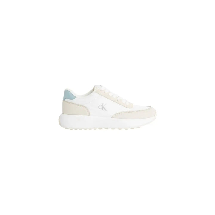 Calvin Klein Jeans Beige Leather Athletic Sneakers