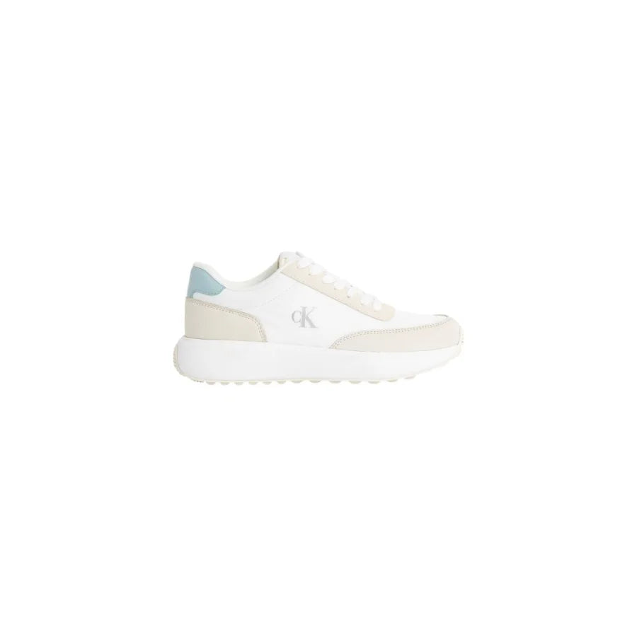Calvin Klein Jeans Beige Leather Athletic Sneakers