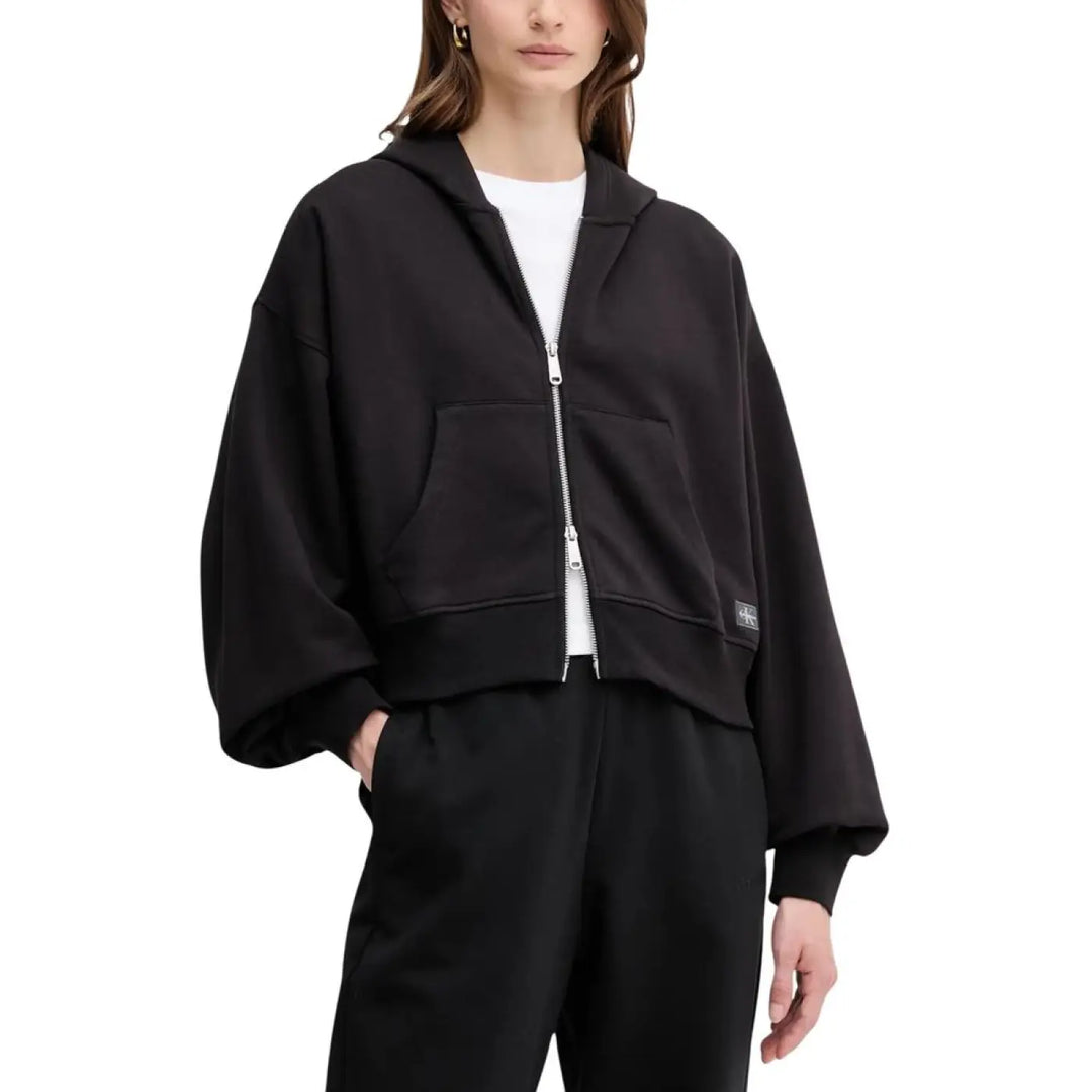 Calvin Klein Jeans Black Cotton Hoodie