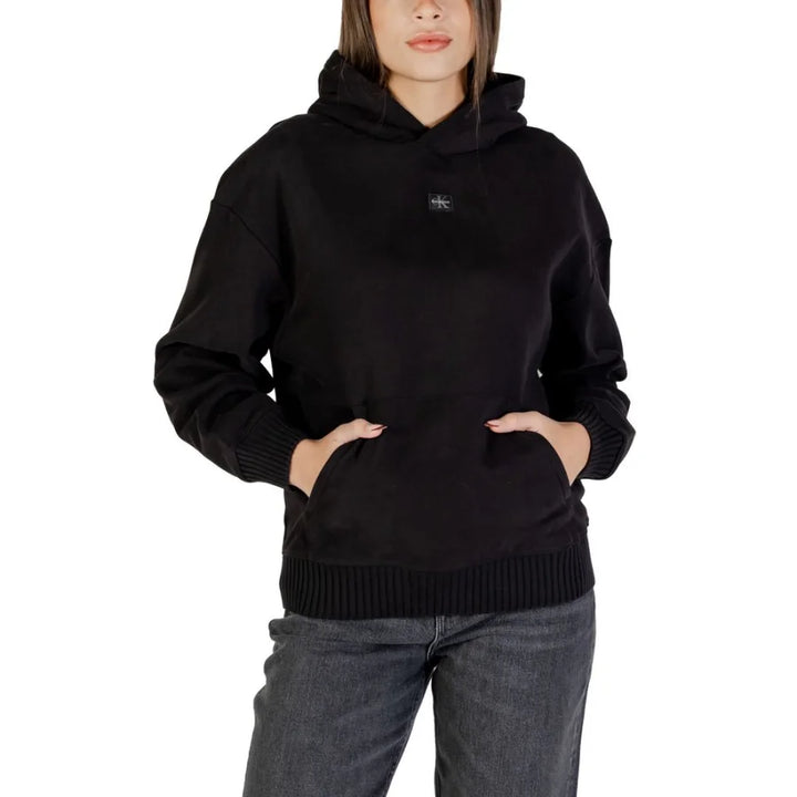 Calvin Klein Jeans Black Cotton Hoodie